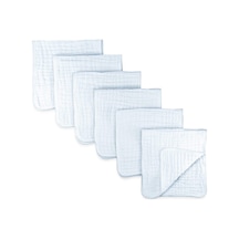 Reedark "6 Katmanlı Organik Muslin Bebek Tükürük Havlusu - Yeşil Paket 6'lı "