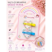 2'li Set Puantiyeli Kalp Figürlü Pens Toka Farklı Renk Seçenekli F