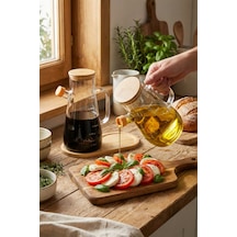 Makri Home 2'li 900 Ml Bambu Kapaklı Ve Altlıklı Borosilikat Cam Yağdanlık, Isıya Dayanıklı, Yağ/sirke/sosluk Sarı Makri Home 2'li 900 Ml Bambu Kapaklı Ve Altlıklı Borosilikat Cam Yağdanlık, Isıya Dayanıklı, Yağ/sirke/sosluk Sarı