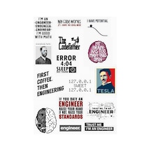 Mühendis - Engineer Tasarımlı 15 ' Li Sticker Seti