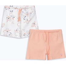 Lcw Dream Mercan Beli Lastikli Kadın Şort Pijama Alt 2'li Paket