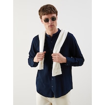 Lcwaıkıkı Classic Lacivert Regular Fit Hakim Yaka Erkek Gömlek