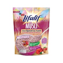 Eti Lifalif İnce Çeşnili Yulaf Ezmesi 250g - Kırmızı Meyveli & Bademli 3'li Ekonomik Paket - 3 Tarı