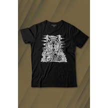 Ride To Wild Wolf And Motorcycle Kurt Ve Motor Outdoor Baskılı Tişört Çocuk T-shirt 001