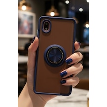 Samsung Galaxy A01 Core İçin Kamera Korumalı Yüzüklü Kılıf - Leke Tutmaz Mat Ve Dayanıklı Yapı
