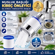 Viosa Kireç Önleyici Musluk Başlığı 360 Derece Döner Filtreli Ve Su Tasarufflu Başlık Siyah