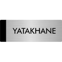 Metal Yönlendirme Levhası, Departman Kapı Isimliği Yatakhane 5x20 Cm Gümüş Renk