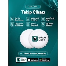 Gözcü Mobil Mini Ios Android Uyumlu Airtag Geçmişe Dönük Konum Gps Araç Motor Çocuk