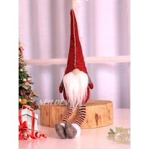 Yenigeldi 1 Adet 35 Cm Uzun Şapkalı Gnome Tomte Şans Cücesi Yılbaşı Süsü Parti Dekorasyon Süs, Kırmızı Diğer