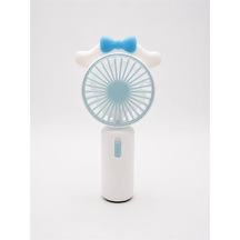 Les Petites Mains Fiyonklu Tavşan Kulaklı Şarjlı Mini El Vantilatörü Taşınabilir Usb Fan
