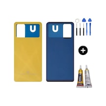 Xiaomi Poco Pocophone X4 Pro Uyumlu Arka Pil Kapağı Sarı + Montaj Seti Çok Renkli