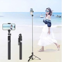Bluetooth Kumandalı Telefon Tripodu Ayarlanabilir Yükseklikli Selfie Çubuğu, Masaüstü Ve Portatif Tasarım, Ev Genel