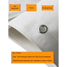 0,7x40 Metre Beyaz Balkon Örtüsü Branda, Balkon Çadır Bezi, Seperatörü, Uv Katkılı