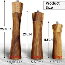 Myinkai Renkli Kutuda 3 Adet Paketlenmiştir Tuz Ve Karabiber Ahşap