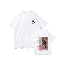 Snapbuy Berserk T-shirt Guts Erkekler Kadın Pamuk Manga Anime Hip-hop Büyük Boy T Gömleklavanta Lavanta