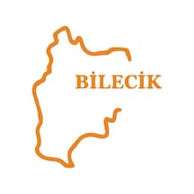 Bilecik Harita Araba Sticker 17x17 Cm Turuncu