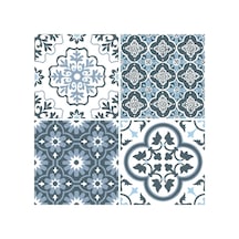 Wallpops Fp2951 Leyton Peel & Stick Floor Tiles Yer Karosu, Mavi