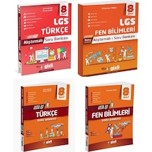 Gizli 2025 8. Sınıf Lgs Türkçe + Fen Bilimleri Alıştırmalı + Usta İşi Soru Bankası Seti 4 Kitap Güncel Müfredat