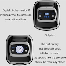 Ankatek Sones 12v Metal Silindir Dijital Ekran Taşınabilir Mini Lastik Pompası, Özellikler: No. 30 Otomatik Şarj Durdurma Nc