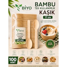 Tek Kullanımlık Bambu Kaşık 100 Adet