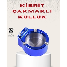 Mey İthalat Metal Küllük Ve Çakmak Seti Yuvarlak Modern Tasarım