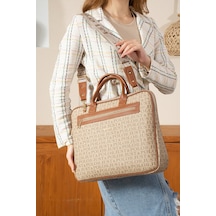 Just Polo Unisex Monogram Kumaş Laptop Ve Evrak Çantası 2206 Vizontaba
