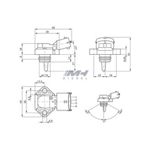 Bosch 0281002316 Turbo Basınç Sensörü Daf Cf, Lf, Xf, Renault Kerax, Midlum, Premium
