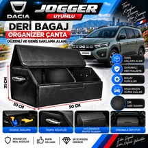 Dacia Joger Uyumlu Oto Bagaj Organizeri Deri Bagaj Kutu Çanta 1