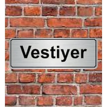 10X20 Cm Vestiyer Yazılı Metal Yönlendirme Levhası