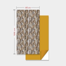 Kendinden Yapışkanlı Fayans Kaplama Pvc Karo Geometrik Taş Desen 60x120 Cm 1 Adet 0,72 M2