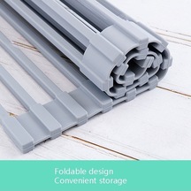 Dancemonkey Mutfak Rafı Lavabo Kase Küçük Boy, Katlanır Su Filtreleri 44.5x43cm Gri