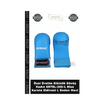 Özel Üretim Etkinlik Dövüş Kadın Krtel-200-l Blue Karate Eldiveni L Beden Mavi