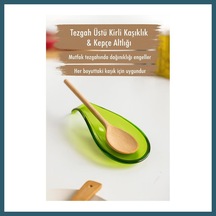 Bezos Akrilik Yeşil Tezgah Üstü Kirli Kaşıklık & Kepçe Altlığı Ob