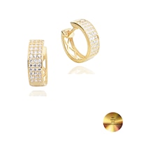 Brezza Lusso Jewelry 18k Serie Oro 3 Sıra Yarımtur Halka Minimal Gümüş Küpe 14 Mm Brezza Lusso Jewelry 18k Serie Oro 3 Sıra Yarımtur Halka Minimal Gümüş Küpe 14 Mm