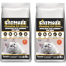 Catmozz Aktif Karbon Topaklaşan Bentonit Kedi Kumu 2 x 10 L