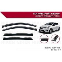 Renault Clio 5 Kromlu Cam Rüzgarlığı Niken 2019+ Sonrası Modeller