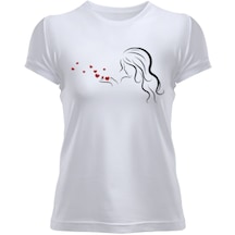 Küçük Kalpler Tasarımı Kadın Tişört