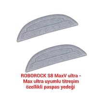 Roborock Uyumlu Maxv Ultra Uyumlu Titreşim Özellikli Mop Paspas Yedek 2 Adet