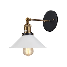 Riolight Retro Mafsallı Hareketli Başlık Metal Aplik Şapka Çapı: (545523412) Siyah
