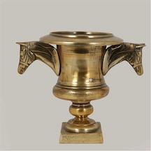 Vitale Metal Gold Atlı Vazo 24 37 31 Cm Renkli