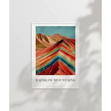 Çerçevesiz Poster Rainbow Mountains Peru