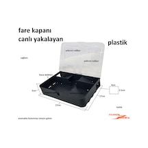 Fare Kapanı Küçük Canlı Yakalama Kapanı Plastik Siyah