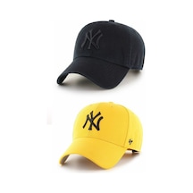 Gyes Spor Ny Şapka Unisex 2'li Takım Arkası Cırtlı Ayarlanabilir Sari Suyah Sarı