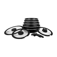 All-ın-one Titanium 9 Parça Set: 22cm Derin &amp 24cm Sığ Tencere 20-28cm Tava &amp 28cm Wok 22cm-24cm-28cm Cam Kap Diğer