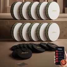 Midex Br-411x 10'lu Bendir Def Toptan Paket Akort Ayarlı El Tutma Oyuklu Çantalı