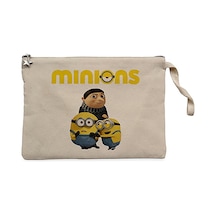 Minions And Gru Krem Clutch Astarlı Cüzdan / El Çantası Krem