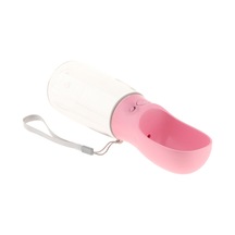 Suntek Açık Yürüyüş Için 550ml Köpek Seyahat Su İçme Şişesi Pembe