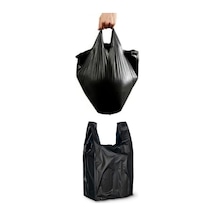 Orta Boy Kalın Siyah Hışır Poşet, 5 Kg Kapasite