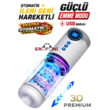 Erofoni Otomatik İleri Geri Hareketli Emiş Modlu Ve Dönme Rotasyonlu 32 Cm Lcd Ekran Yapay Suni Vajina Mastürbatör