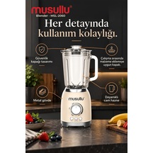 Musullu MSL-2060 800 W Cam Sürahi Retro Blender